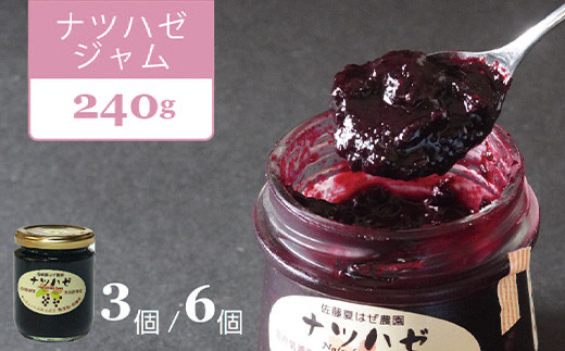 「ナツハゼジャム Lサイズ（240g）6個セット」無農薬栽培された和製ブルーベリーを丁寧に仕込んだジャムです【長野県信濃町ふるさと納税】