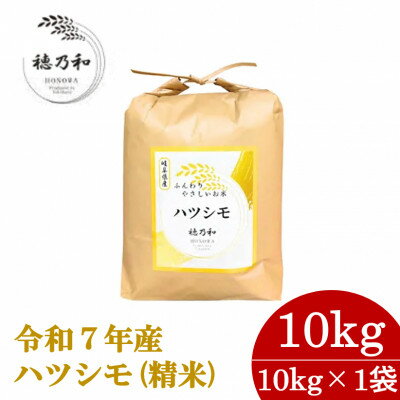 【ふるさと納税】【先行予約】令和7年産　岐阜県産ハツシモ(精米)10kg【配送不可地域：離島】【1540844】
