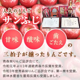 りんご「サンふじ」糖度14度以上保証 約3kg 訳あり 家庭用【配送不可地域：離島】