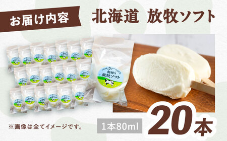 北海道 朝搾り 放牧ソフト 80ml×20本　《足寄町》【ありがとう牧場】 アイス [BEAH012]