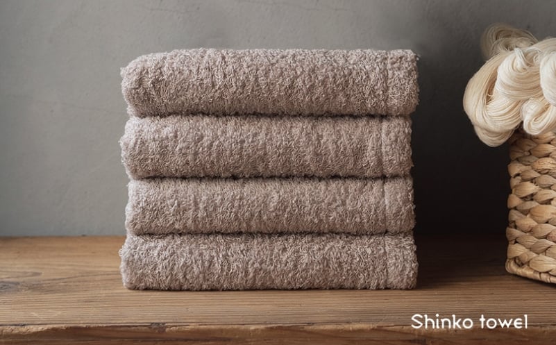 
            【TVで紹介！】おぅ！え～やん フェイスタオル（ブラウン）4枚
          