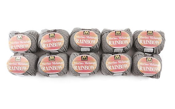 マンセルメリノメランジレインボウ（並太） 151番色（グレー） 10玉セット ／ メリノウール 毛糸 手芸 編み物 手編み 手作り ハンドメイド 羊毛 カシミヤタッチ シルキー 肌触り 高品質 ホビー
