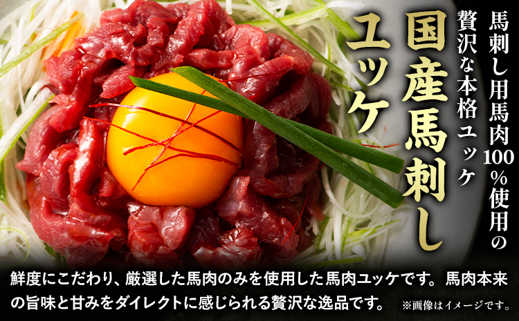 馬肉 国産 馬刺し と ユッケ の セット約 310g 赤身馬刺し 80g × 2個 馬刺しユッケ 50g × 3個 道の駅竜北《60日以内に出荷予定(土日祝除く)》 熊本県 氷川町 肉 馬肉 赤身-