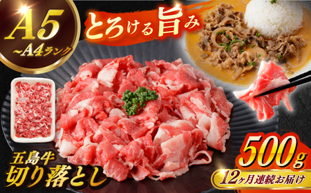 【全12回定期便】五島牛切り落とし約500g【カミティバリュー】[RBP078] 五島牛 切り落とし 定期便 五島牛 切り落とし 定期便 五島牛 切り落とし 定期便 五島牛 切り落とし 定期便