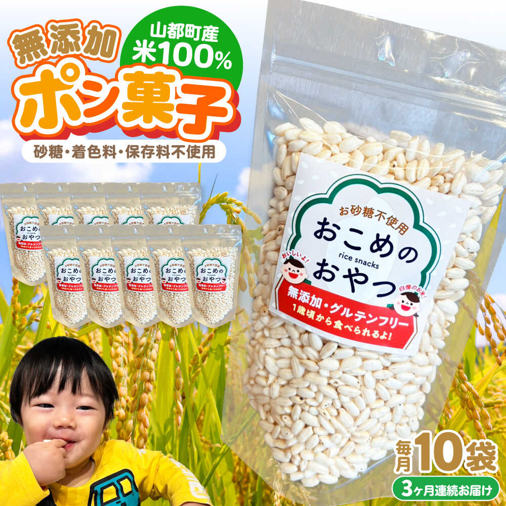【ふるさと納税】【全3回定期便】おこめのおやつ 10袋セット【株式会社キゴコロ】[YDZ005]