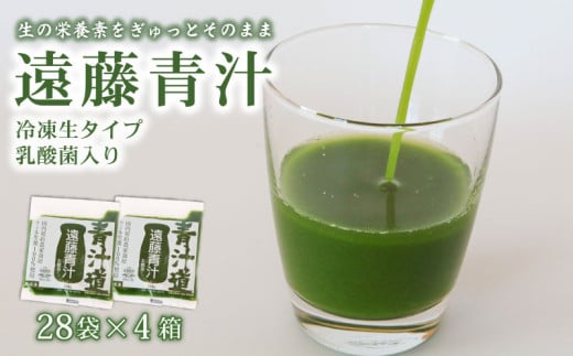 遠藤青汁 【生】 冷凍 4箱 11.2kg( 100g × 112袋 ) | 健康 美容 乳酸菌 国産 ケール ビタミン ミネラル 食物繊維 冷凍 ロングセラー お試し青汁 遠藤青汁 新鮮 高知県 南国市