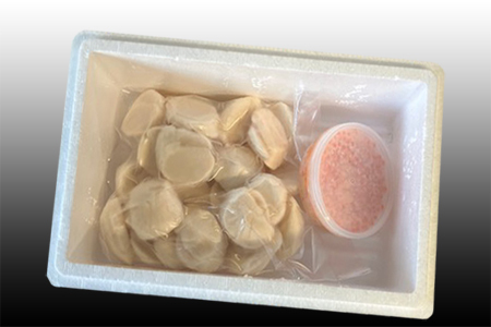 いくら醤油漬け100g×2P、ほたて貝柱500g×1P B-30019