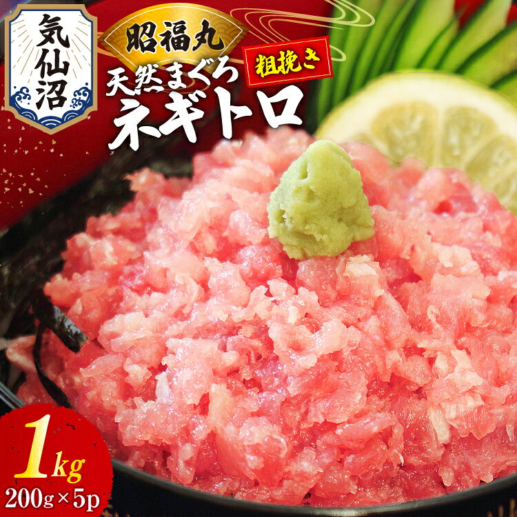 【ふるさと納税】 天然まぐろ ネギトロ 計1kg（200g×5パック）小分け [臼福本店 宮城県 気仙沼市 20564310] ネギトロ ねぎとろ マグロ 鮪 まぐろ まぐろたたき マグロたたき 刺身 冷凍 国産 個包装 メバチマグロ