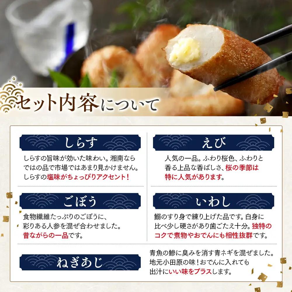 さつま揚げセットお手軽美味しいセット101【創業１９０４年 昔ながらの製法　伝統のさつま揚げ 手造りさつま揚げ 職人のこだわり 伝統製法 上質なすり身 小田原の特産品 小田原名物 おいしいさつま揚げ 