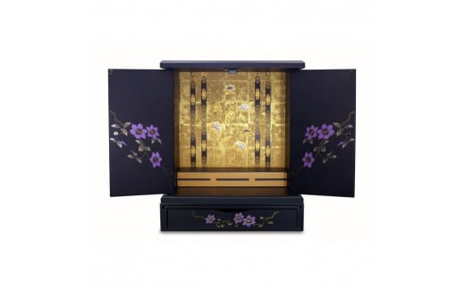 
                  タツクラフト 紀州塗り ミニ仏壇+置き台 セット 鉄仙 大 【Tk247】
                
