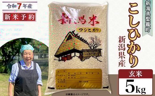 【玄米】新潟県産コシヒカリ5kg（特別栽培米）近藤農園