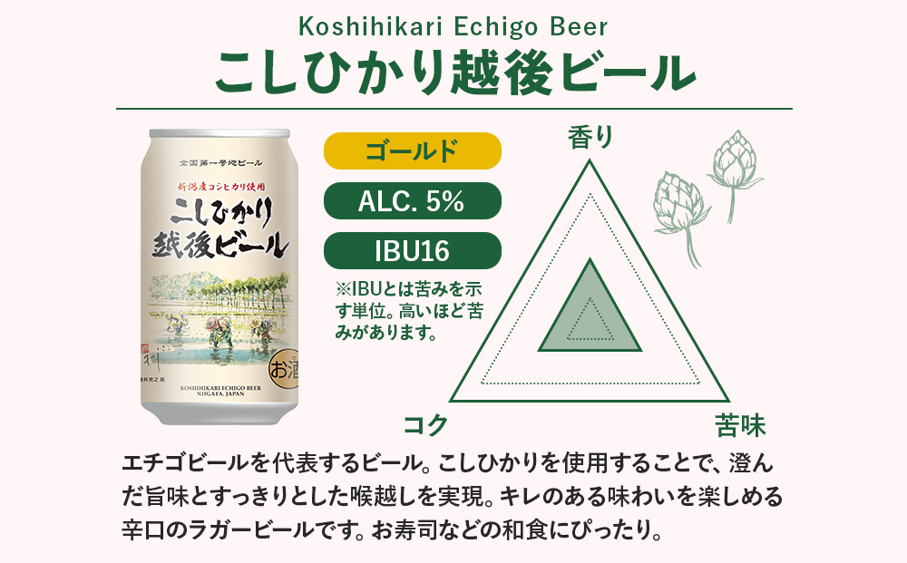 【最短3日発送】エチゴビール こしひかり越後ビール 350ml 缶 24本 〔P-447〕 | ビール クラフトビール 地ビール コシヒカリ アルコール 飲料 酒 お中元 お歳暮 ギフト 贈答 ラガー