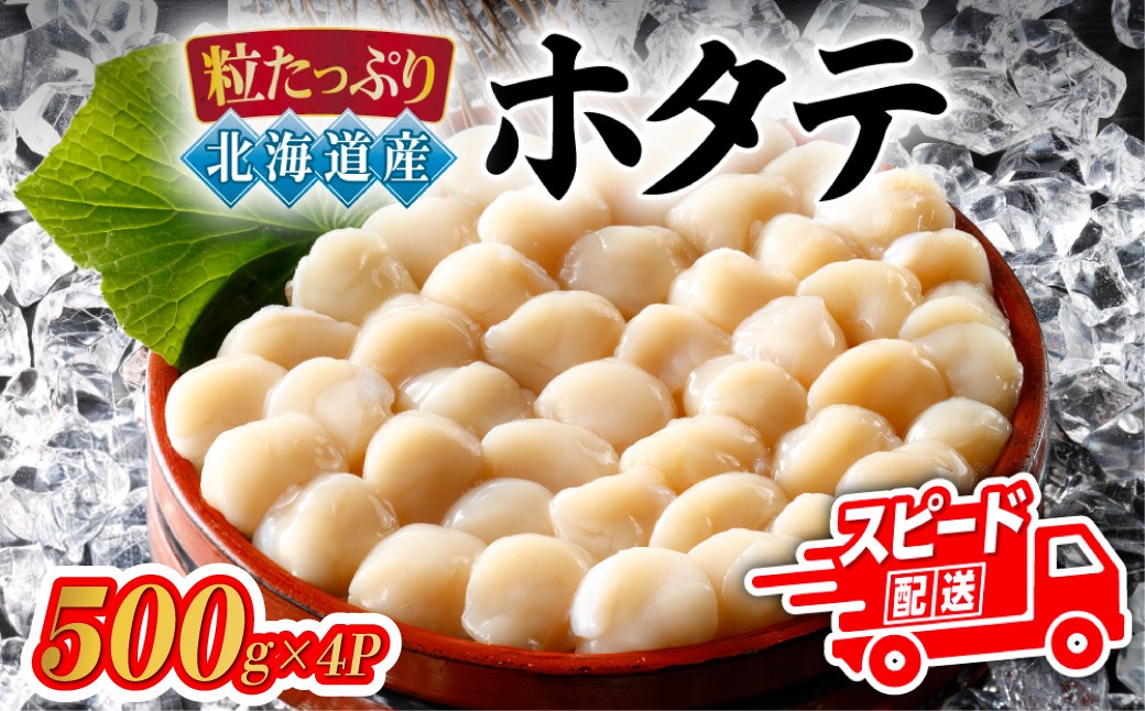 
                  北海道オホーツク海産帆立（500g × 4P） 【 ふるさと納税 人気 おすすめ ランキング ホタテ ほたて ホタテ貝柱 ほたて貝柱 帆立 帆立貝柱 刺身 ほたて刺身 ホタテ刺身 帆立刺身 500g 新鮮 海鮮 刺身ほたて オホーツク 北海道 網走市 送料無料 】 ABN023
                