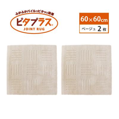 ふるさと納税 海南市 洗えるジョイントマット　60×60cm　ベージュ　2枚組　ピタプラス　吸着