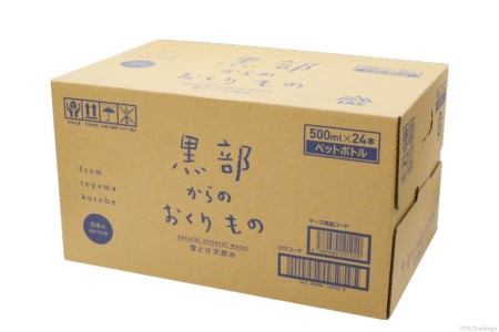 【合計288本】定期便 黒部からのおくりもの 500ml×24本×1ケース×12回 総計144L 水 飲料水 名水 ミネラルウォーター/IAC/富山県 黒部市 備蓄 保存 飲料類 