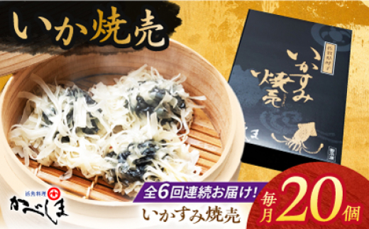 
            【全6回定期便】かべしまのいか焼売 いかすみ焼売 20個入り　【呼子かべしま直売所】 しゅうまい いか焼売 いか いかしゅうまい イカ墨 いかすみ いか墨 シュウマイ イカ 烏賊 [HCL043]
          