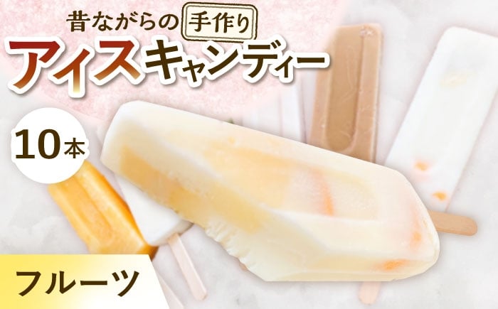 
            【手作りアイス】 フルーツ アイスキャンディー 10本入り 無香料 無着色 多治見市 / エイシン アイス 詰め合わせ 無添加 自家製 [THD009]
          