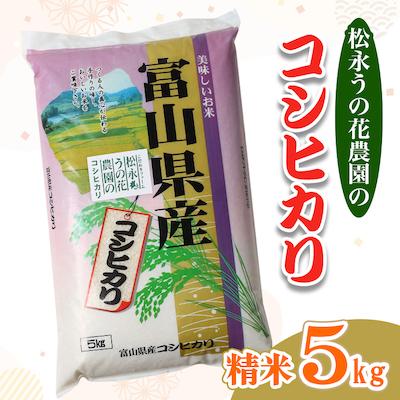 ふるさと納税 小矢部市 松永うの花農園産　コシヒカリ　5kg