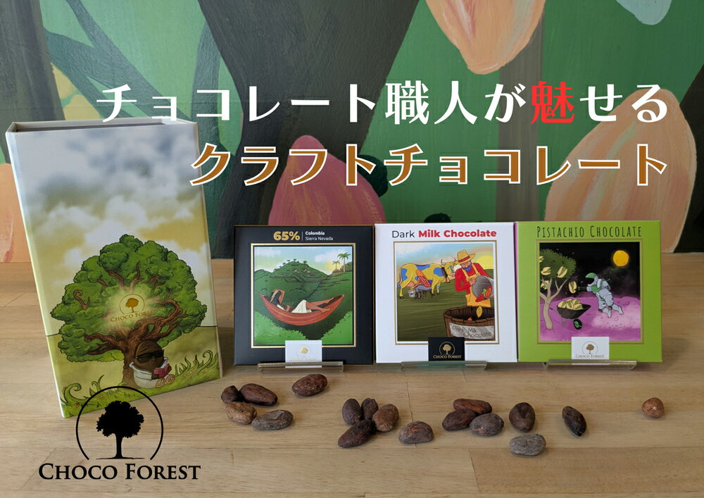 【ふるさと納税】[チョコレート専門店 CHOCO FOREST] 人気の3種 ダーク・ミルク・ピスタチオホワイトチョコレート｜スイーツ デザート 菓子 お菓子 洋菓子 紅茶 贈答用 贈り物 ギフト プチギフト プレゼント 手土産 おやつ 小分け 包装 パック [1182]