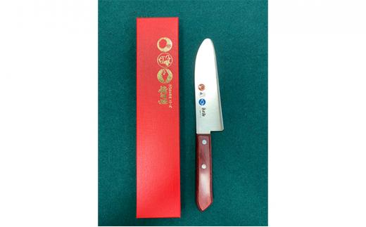 【ふるさと納税】和泉利器製作所　創業219年　堺刀司「子供庖丁」赤色【名入れできます（刃表部分）】お子様の記念に。ご贈答に。可愛らしいデザインでお子様もきっと楽しくお料理ができるはずです！