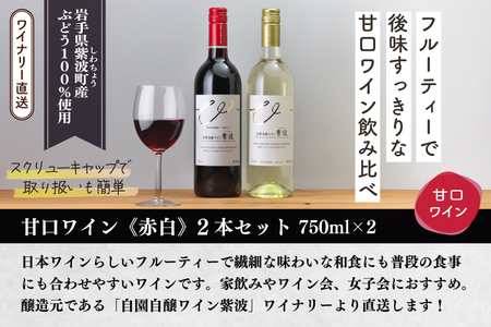 甘口ワイン赤白2本セット (AL099)