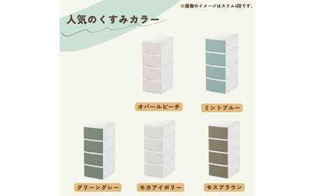 NEWLIFE スリム4段 モスブラウン 収納ケース 衣装ケース プラスチック 新生活 引っ越し 大容量 引き出し プラスチック 収納棚 おしゃれ 押入れ 押し入れ収納 リビング収納 【010S616