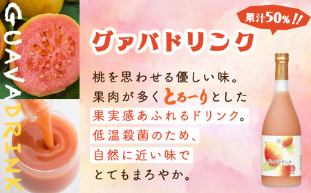【定期便・全6回】驚きの果実感！トロピカルフルーツドリンク(3本・3種各720ml、グァバ、マンゴー、日向夏)×6回_K021-T002
