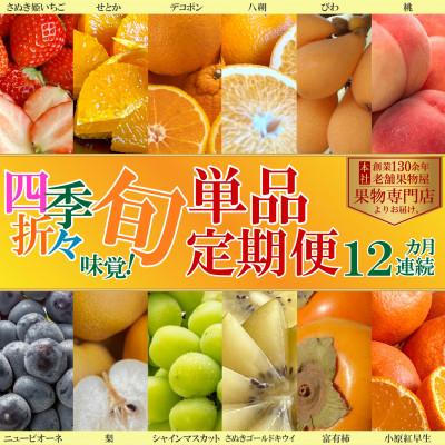 ふるさと納税 観音寺市 【発送月固定定期便】四季折々旬味覚!旬の果実12ヶ月連続単品定期便♪全12回