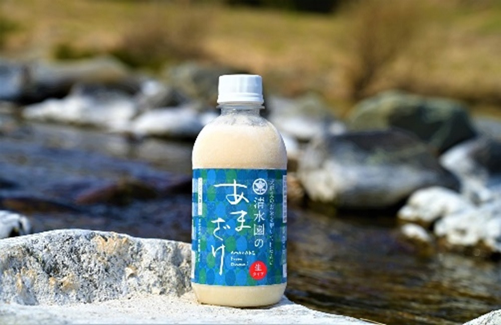 
清水園のあまざけ(青ラベル）生タイプ冷凍　350ml４本入り
