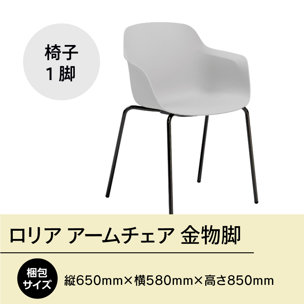 ロリア アームチェア 金物脚　P3023-1WW　GZ069