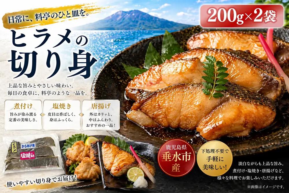 W-7609／ひらめ 切り身 400g（200g×2P）