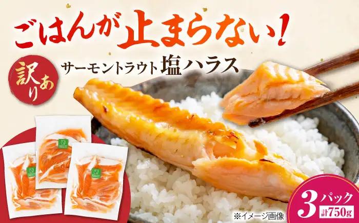 【訳あり】サーモントラウト塩ハラス250g×3パック [AQAJ096]ハラス