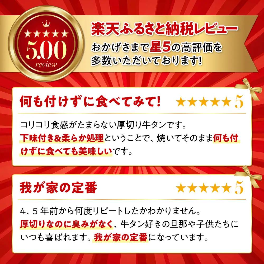 牛タン 塩味 厚切り牛タン 500g 【KSD】