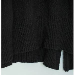 【ezu】monochrome sweater black /コットン100%◆黒◆Lサイズ【1720354】