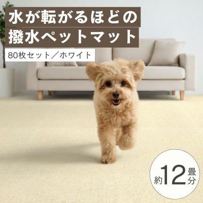 ふるさと納税 和泉市 水が転がる程の撥水性!防水ペットマット「UKU」80枚セット ホワイト【複数個口で配送】