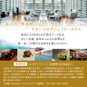 【リバーリトリート雅樂倶】 ANNEXスイート1泊2食ペア宿泊券