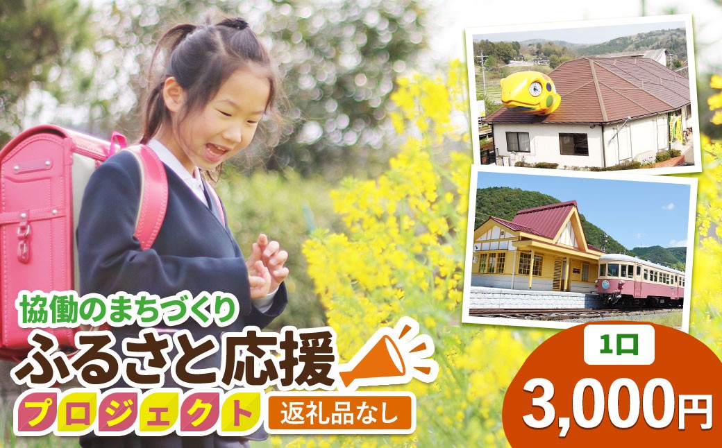 
                  【返礼品なし】美咲町 協働のまちづくり ふるさと応援プロジェクト 3000円
                