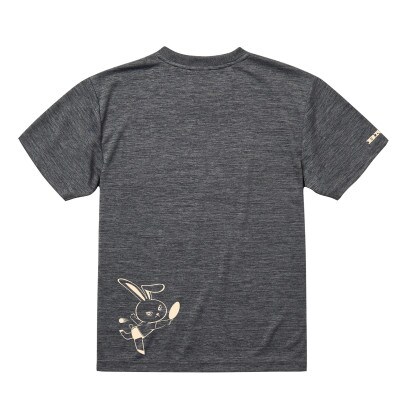 JTTA公認　卓球ユニフォーム【男女兼用(ドライ):Lサイズ】うさぎ　チャコール【配送不可地域：離島】【1514422】