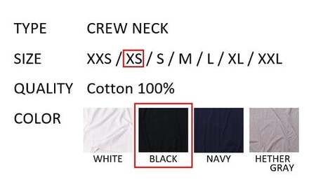【XSサイズ】 EIJI T－SHIRT クルーネック ブラック _SM14-2 ｜ 服 Tシャツ ティーシャツ 国産 日本製 大阪府 阪南市