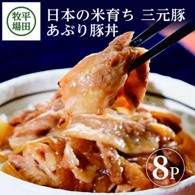 ふるさと納税 酒田市 【平田牧場】三元豚◆あぶり豚丼セット　130g×8パック