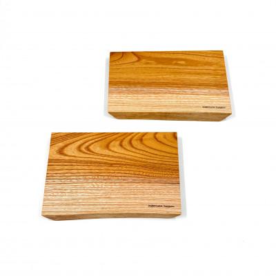 ふるさと納税 丹波市 ガラスのような木のお皿「一人膳 八寸」ケヤキ　Sサイズ　2枚セット