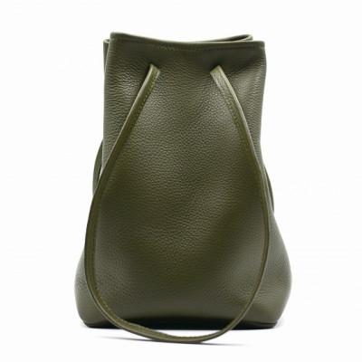 ふるさと納税 益子町 巾着バッグ(M)グリーン