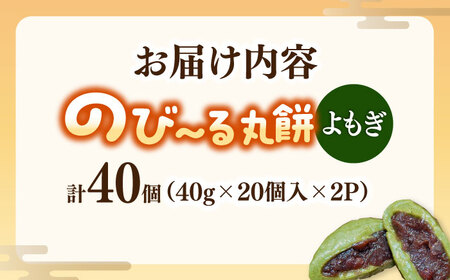 自慢の杵つきよもぎ餅（冷凍）計40個（40g×20個入×2P） / 佐賀県 / 旬菜舎さと山 [41AABM029]