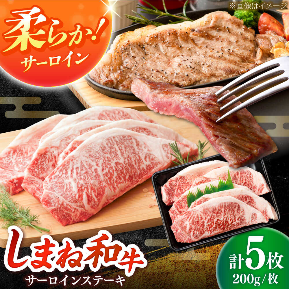【ふるさと納税】しまね和牛 サーロインステーキ200gx5枚 和牛 牛肉 ステーキ / 島根県雲南市 / フジキコーポーレーション株式会社[AIEA006]