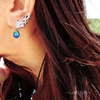 長七屋のケラマブルーピアス　GT-E-06_L　証明書付き　シルバー【配送不可地域：離島・北海道・東北・関東・信越、北陸・東海・近畿・中国・四国・九州】【1725071】