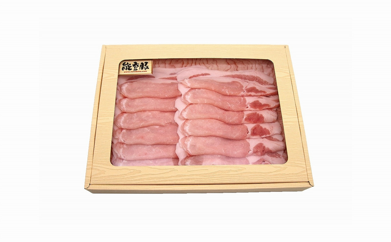 
            能登豚　ロースしゃぶしゃぶ用（500g）
          