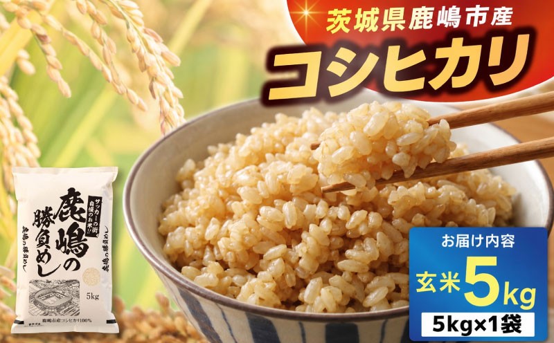 
                  新米 コシヒカリ 玄米 5kg 数量限定 米 こしひかり 国産 ブランド米 お米 美味しい 鹿嶋市産 令和8年産 先行予約 玄米5kg 玄米5キロ コメ ごはん ライス お弁当 kome okome おいしい おむすび おにぎり グルメ 朝食 kosihikari koshihikari 茨城県 鹿嶋市 【9月中旬より順次発送】
                