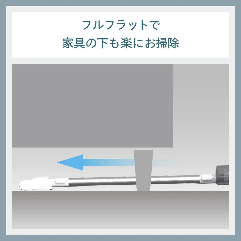 ツインバード コードレススティック型クリーナー ホワイト(TC-E187W)