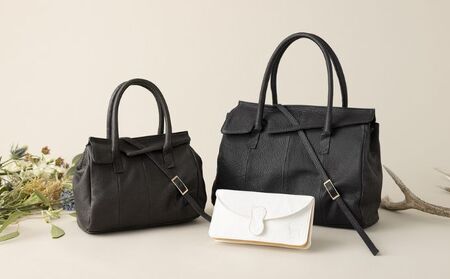 バッグ OBI MINI 野生鹿革 トートバッグ  カバン 革 鹿革 革製品 レザー 皮革製品 ファッション かばん 手提げ BKブラック