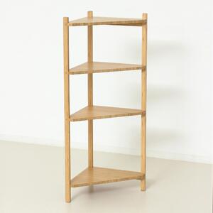 Bamboo コーナーラック4段 ナチュラル 約幅34×奥行34×高さ99cm AKU1044765